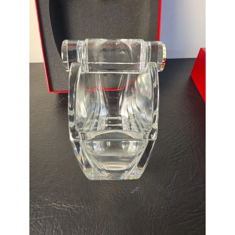 Baccarat Crystal Oceanie Vase Millefiori Cylindrical Stopper Flower Vase